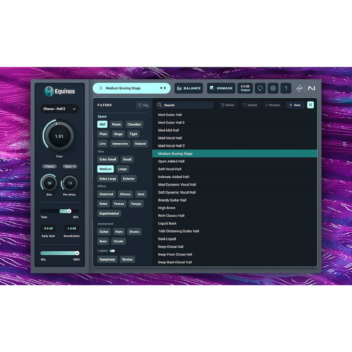 iZotope Equinox 空間殘響音效 Plugin (從 Stratus 3D / Symphony 3D / 3D Reverb ...