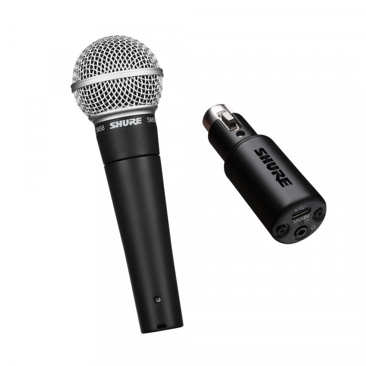 SHURE 限時特惠禮包 (SM58SE 動圈麥克風 + MVX2U 錄音介面)
