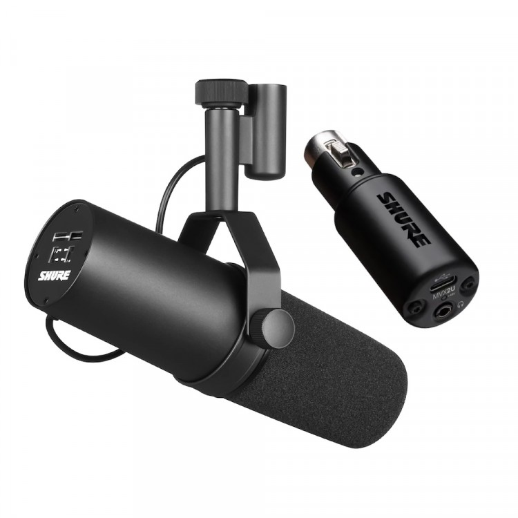 SHURE 限時特惠禮包 (SM7B 廣播 動圈麥克風 + MVX2U 錄音介面)