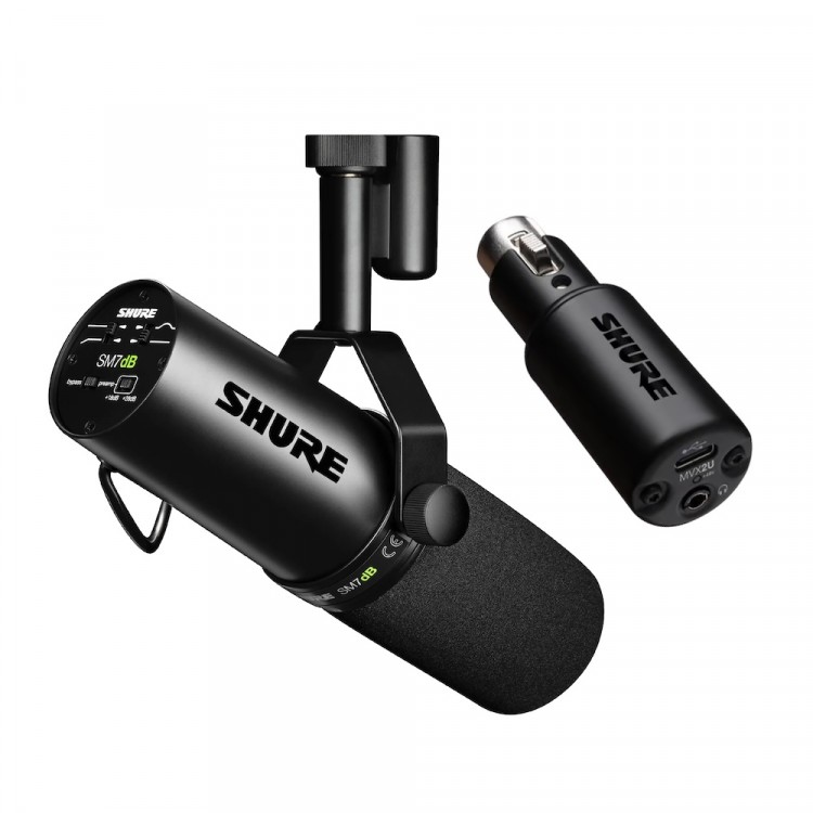 SHURE 限時特惠禮包 (SM7dB 廣播 專業級 動圈麥克風 + MVX2U 錄音介面)