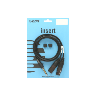 KLOTZ TRS 6.35 mm-2 x XLR 3p 公/母線 1公尺