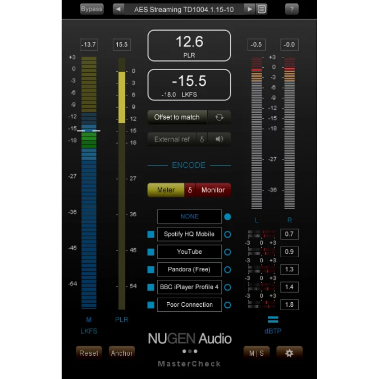 NUGEN Audio MasterCheck Plug-in 母帶製作響度控制器 (序號下載版)