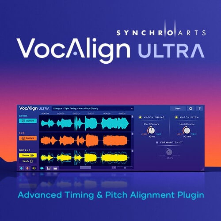 Synchro Arts VocALign Ultra 人聲對齊校準軟體專業版 從 Revoice Pro 4 升級(序號下載版)
