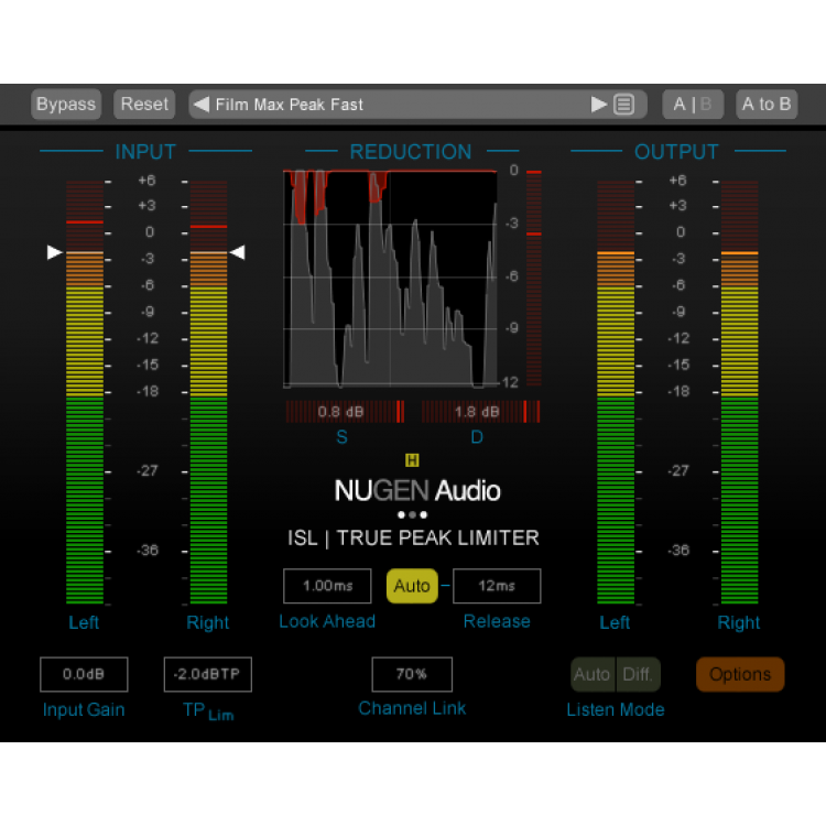 NUGEN Audio ISL 2 Real-time True Peak Limiter Plug-in 限幅器 (序號下載版)