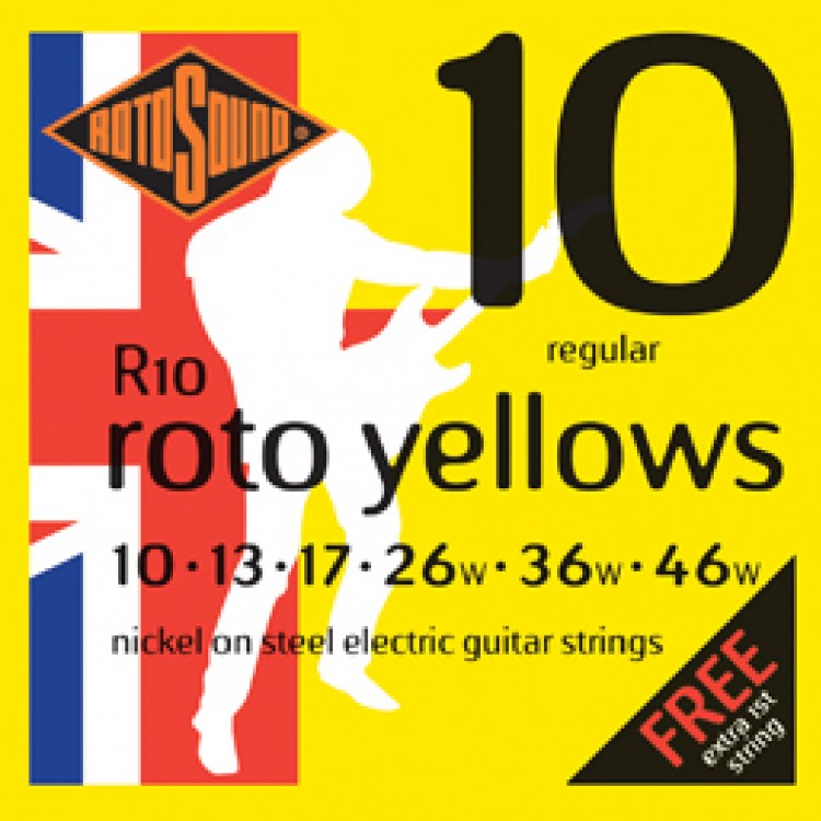 Rotosound Roto Yellows Nickels Steel 10-46 鎳合金電吉他弦 R10 