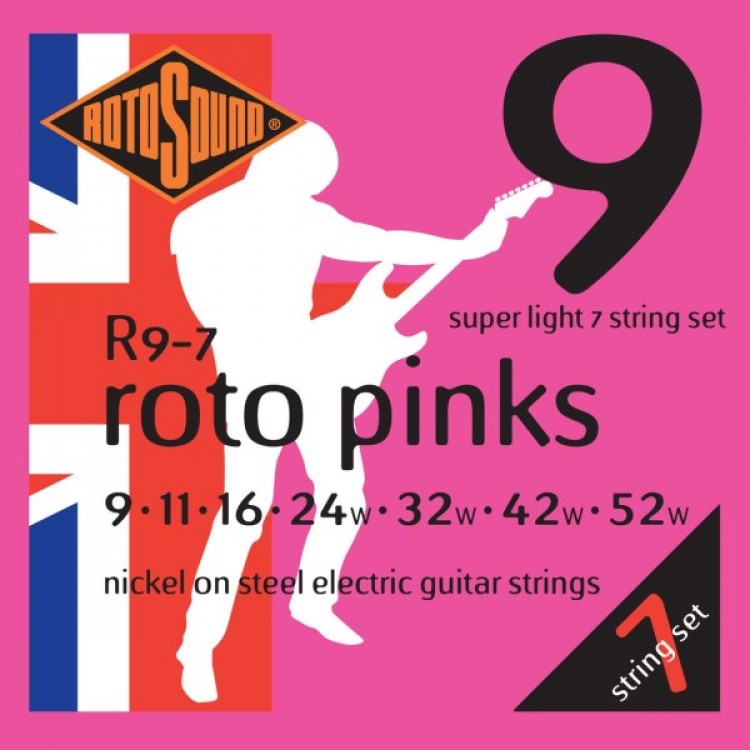 Rotosound Roto Pinks 09-52 英製電吉他鎳弦7弦 R9-7