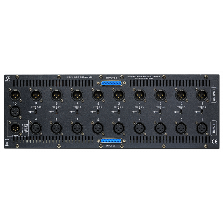 Lindell Audio 510 Power mk2 10-slot 500 series Chassis