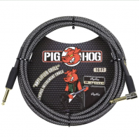 PIG HOG 編織款導線 Amplifier Grill 20FT 1S1L 黑灰
