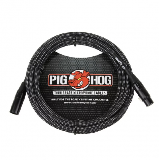 PIG HOG PHM20BKW 黑白編織 麥克風線 20ft