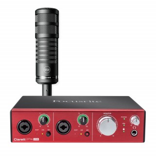 Focusrite Clarett 2Pre USB錄音介面 + 512 Audio Limelight 動圈式麥克風 ｜錄音套裝