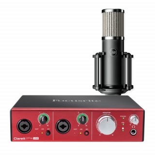 Focusrite Clarett 2Pre USB錄音介面 + 512 Audio Skylight 動圈式麥克風 ｜錄音套裝