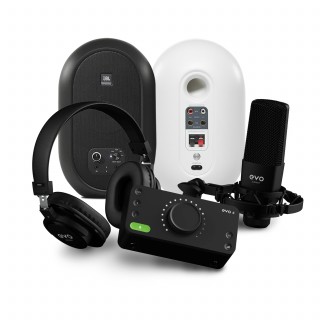 Audient EVO Start Recording Pack 錄音介面套組 + JBL 104BT 藍芽同軸監聽喇叭 (含喇叭線)｜錄音監聽套裝組