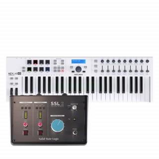 Solid State Logic SSL 2 錄音介面 + Arturia Keylab Essential 49 MIDI 主控鍵盤｜創作套裝