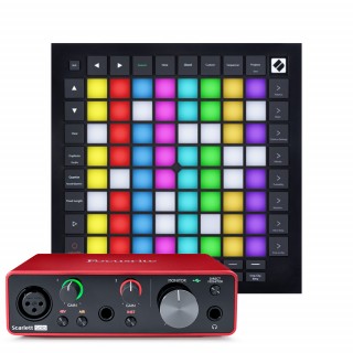 Focusrite Scarlett Solo 第3代 錄音介面 + Novation LaunchPad Pro MK3 MIDI控制器(節奏打擊墊)｜創作套裝