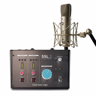 Solid State Logic SSL 2 錄音介面 + Warm Audio WA87 R2 專業麥克風｜錄音套裝